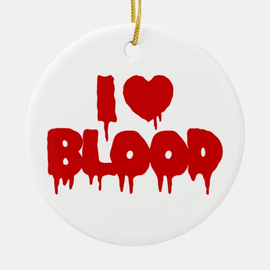 IK HART [LIEFDE] BLOED KERAMISCH ORNAMENT (Voorkant)