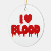 IK HART [LIEFDE] BLOED KERAMISCH ORNAMENT (Links)