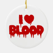 IK HART [LIEFDE] BLOED KERAMISCH ORNAMENT (Achterkant)