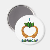 Ik hart (liefde) Boracay Magneet (Voorkant / Achterkant)