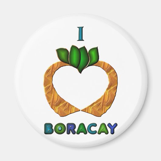 Ik hart (liefde) Boracay Magneet (Voorkant)