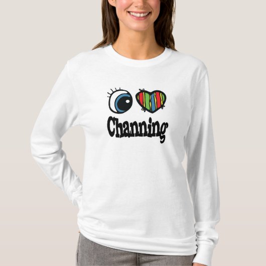 Ik hart (liefde) Channing T-shirt (Voorkant)