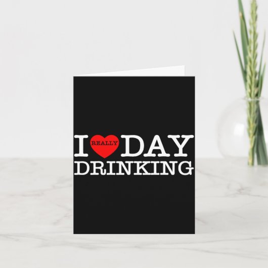 Ik Hart Liefde Dag Drinken Feest Grappige Barbecue Kaart (Voorkant)