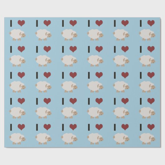 Ik hart (liefde) Ewe (jij) Cadeaupapier (Vlak)