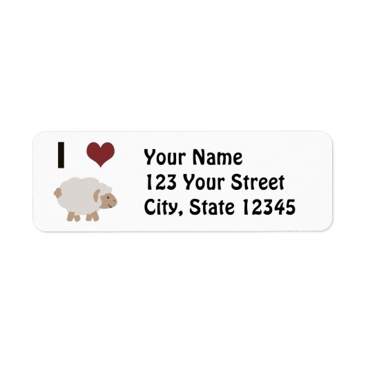 Ik hart (liefde) Ewe (jij) Etiket (Voorkant)