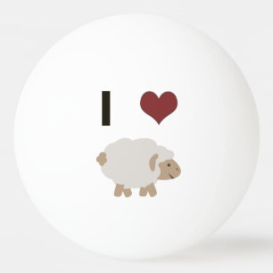 Ik hart (liefde) Ewe (jij) Pingpongbal