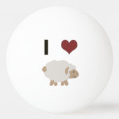 Ik hart (liefde) Ewe (jij) Pingpongbal (Achterkant)
