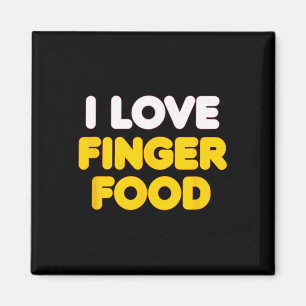 Ik Hart Liefde Finger Food Ik Ben Eten, Schattig K Magneet
