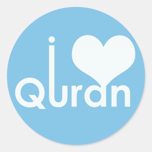 Ik hart (liefde) Koran Sticker (Voorkant)