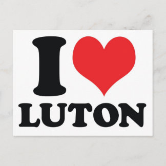Ik hart / liefde Luton Briefkaart
