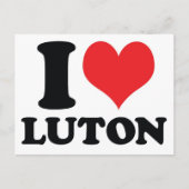 Ik hart / liefde Luton Briefkaart (Voorkant)