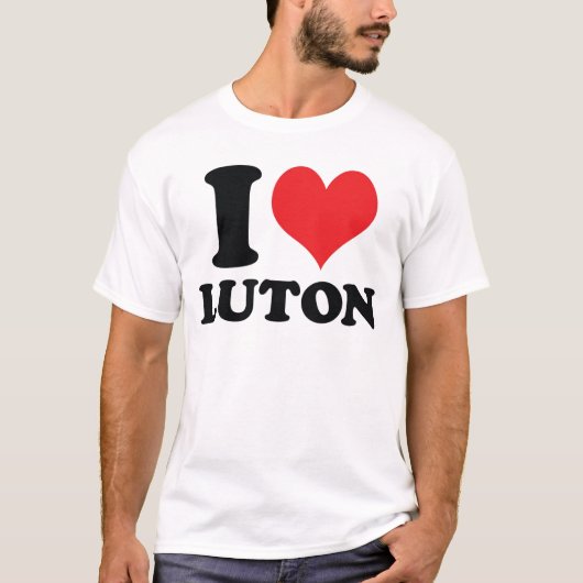 Ik hart / liefde Luton T-shirt (Voorkant)