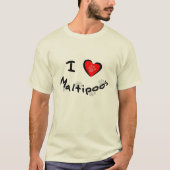 Ik hart - Liefde Maltipoos T-shirt (Voorkant)