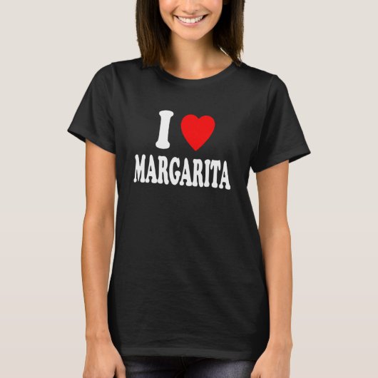 Ik hart liefde Margarita schattig matching paar ec T-shirt (Voorkant)