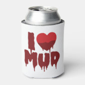 Ik hart (liefde) modder blikjeskoeler (Blikje Voorkant)