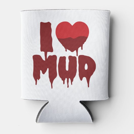 Ik hart (liefde) modder blikjeskoeler (Voorkant)