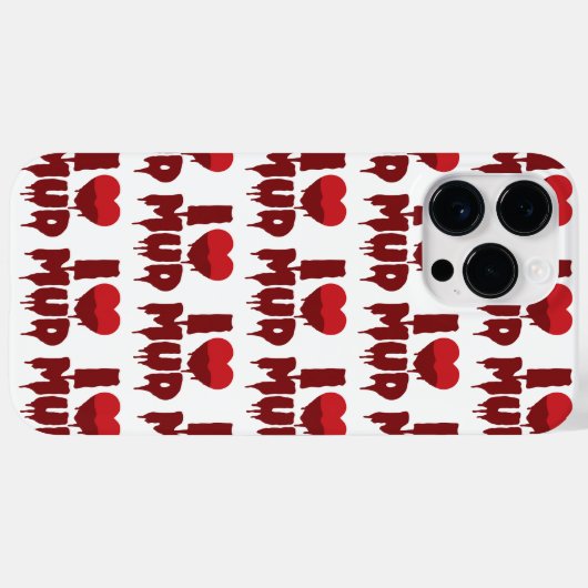 Ik hart (liefde) modder Case-Mate iPhone case (Achterkant (horizontaal))