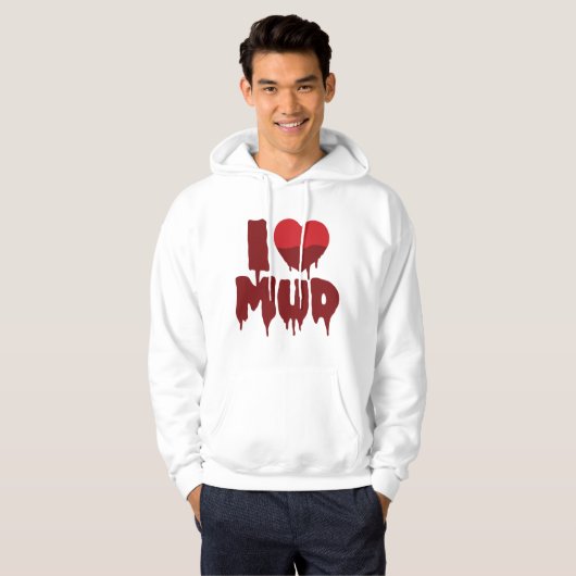 Ik hart (liefde) modder hoodie (Voorkant volledig)
