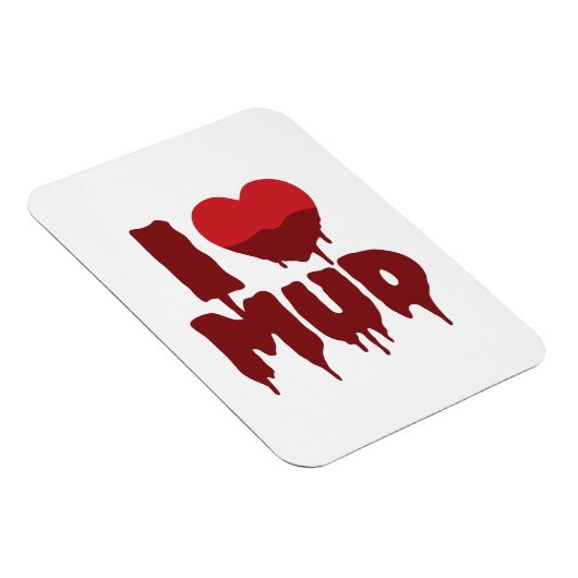 Ik hart (liefde) modder magneet (Rechterzijde)