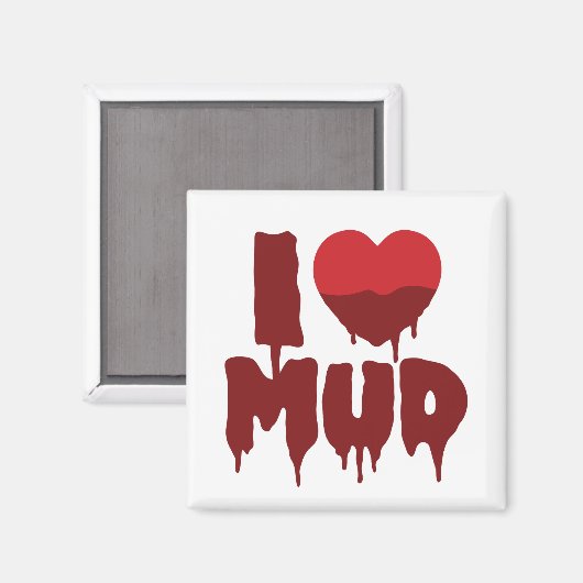 Ik hart (liefde) modder magneet (Voorkant / Achterkant)