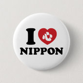 IK HART [LIEFDE] NIPPON KNOPJE RONDE BUTTON 5,7 CM (Voorkant)