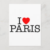 Ik hart (liefde) Parijs Briefkaart (Voorkant)