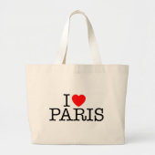 Ik hart (liefde) Parijs Grote Tote Bag (Voorkant)