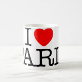 Ik hart (liefde) Parijs Koffiemok (Center)