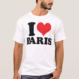 Ik hart/ liefde Parijs T-shirt