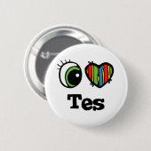 Ik Hart (Liefde) Tes Ronde Button 5,7 Cm (Voorkant /achterkant)