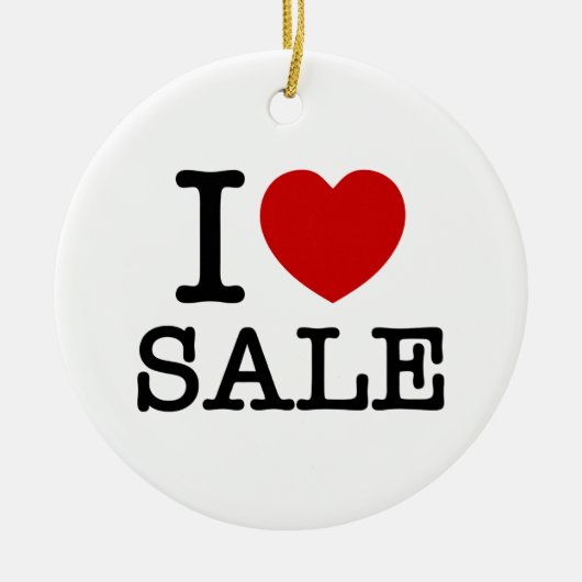 IK HART [LIEFDE] UITVERKOOP KERAMISCH ORNAMENT (Voorkant)