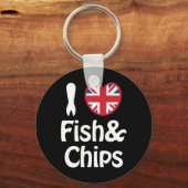 Ik Hart [Liefde] Vis & Friet Sleutelhanger (Voorkant)