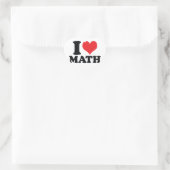 Ik Hart / liefde wiskunde Sticker (Tas)