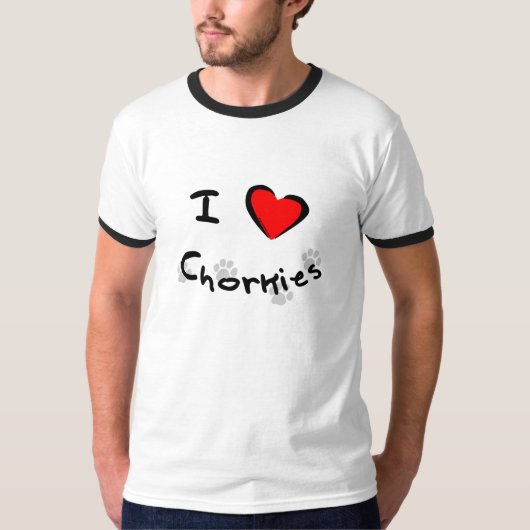 Ik hart - liefdeschorkies t-shirt (Voorkant)