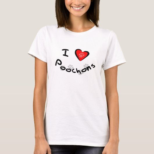 Ik hart - liefdespoochons t-shirt (Voorkant)