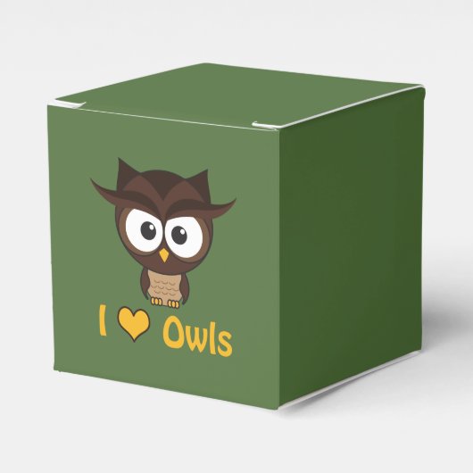 Ik hart (liefdesuil) bedankdoosjes (Voorkant Zijde)