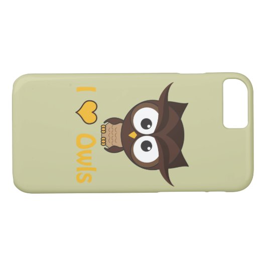 Ik hart (liefdesuil) Case-Mate iPhone case (Achterkant (Horizontaal))