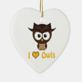 Ik hart (liefdesuil) keramisch ornament (Rechts)
