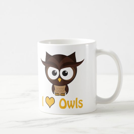 Ik hart (liefdesuil) koffiemok (Rechts)
