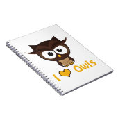 Ik hart (liefdesuil) notitieboek (Rechterzijde)