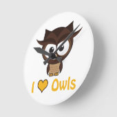 Ik hart (liefdesuil) ronde klok (Hoek)