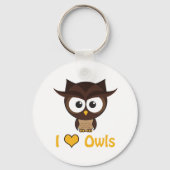 Ik hart (liefdesuil) sleutelhanger (Voorkant)