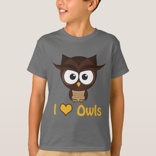 Ik hart (liefdesuil) t-shirt (Voorkant)