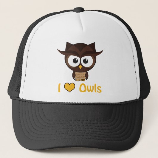 Ik hart (liefdesuil) trucker pet (Voorkant)