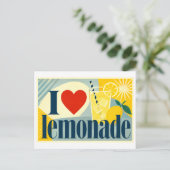 "Ik [Hart] Limonade" Briefkaart (Staand voorkant)