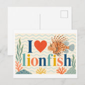 "Ik [Hart] Lionfish" Briefkaart (Voorkant / Achterkant)
