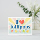 "Ik [Hart] Lolly's" Briefkaart (Staand voorkant)
