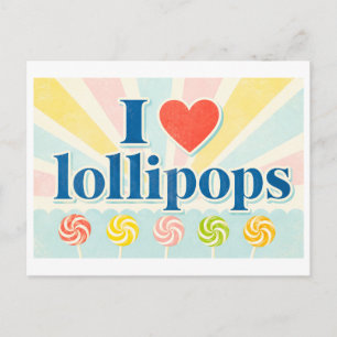 "Ik [Hart] Lolly's" Briefkaart