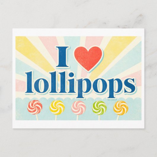 "Ik [Hart] Lolly's" Briefkaart (Voorkant)