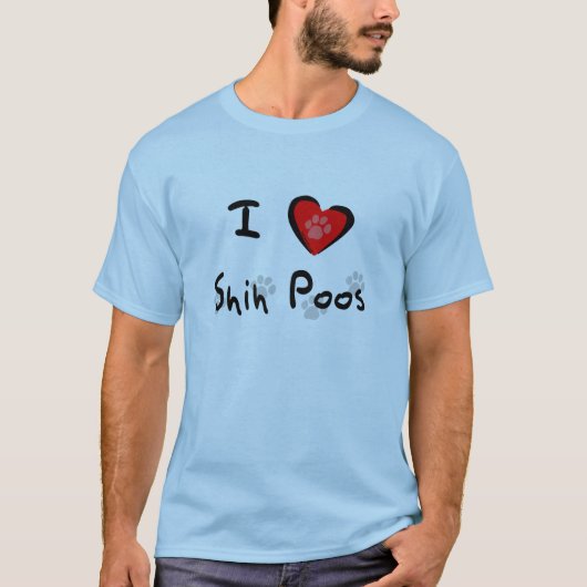 Ik hart - Love Shih Poos T-shirt (Voorkant)
